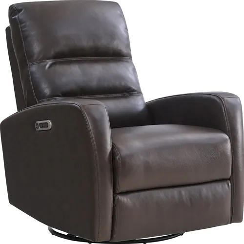 Ringo Florence Brown Power Swivel Glider Recliner