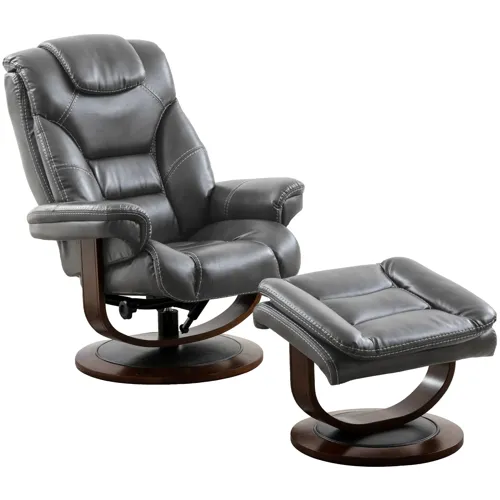 Monarch - Flint Manual Reclining Swivel Chair and Ottoman