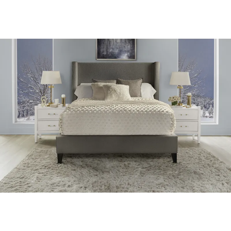 Angel Himalaya Charcoal Queen Footboard and Rails