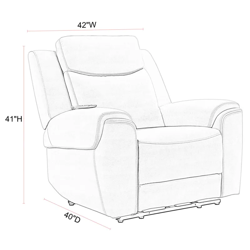 Momentum Dark Granite Zero Gravity Power Recliner with Heat and Massage