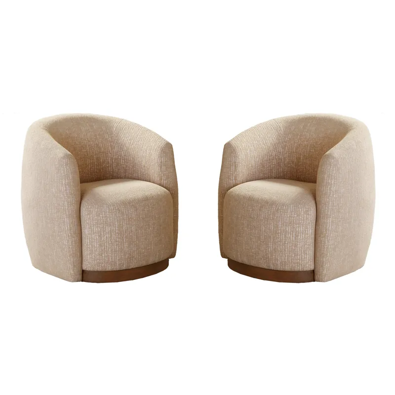 Tatum Sand Dollar Swivel Accent Chair Two Pack