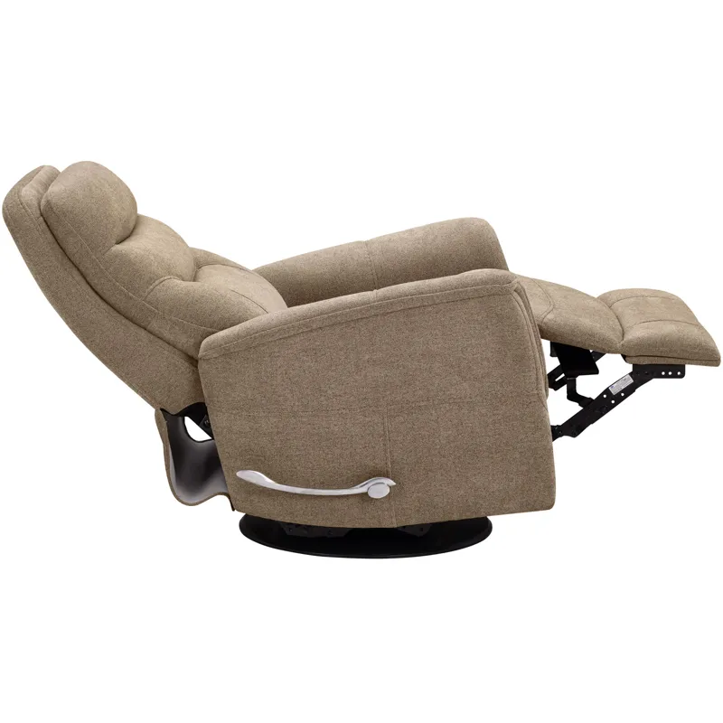Gemini Snazzy Taupe Manual Swivel Glider Recliner Two Pack