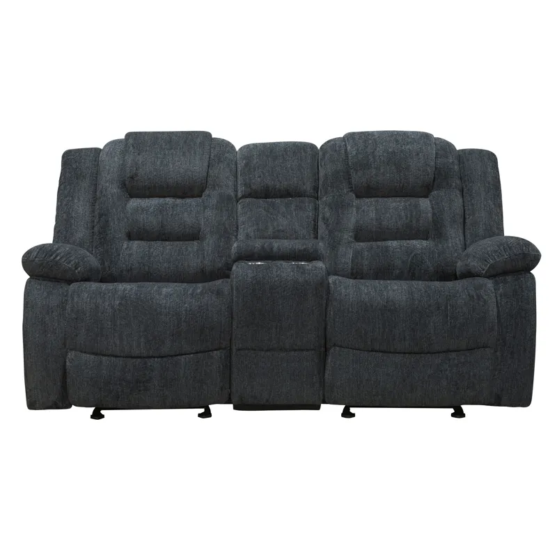 Bolton Misty Storm Manual Reclining Sofa Loveseat and Recliner