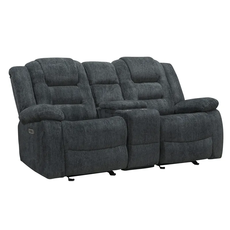 Bolton Misty Storm Manual Reclining Sofa Loveseat and Recliner