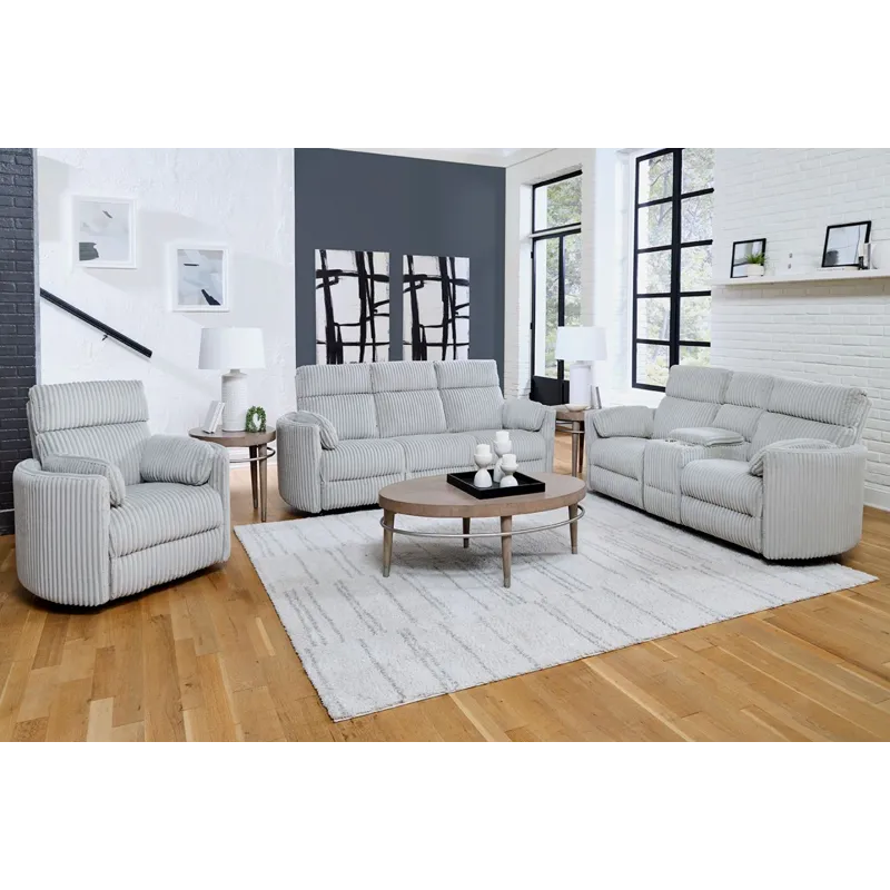 Radius Mega Grey Power Reclining Sofa Loveseat and Recliner