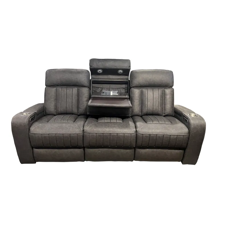Equinox Mercury Power Reclining Sofa with Drop Down Table
