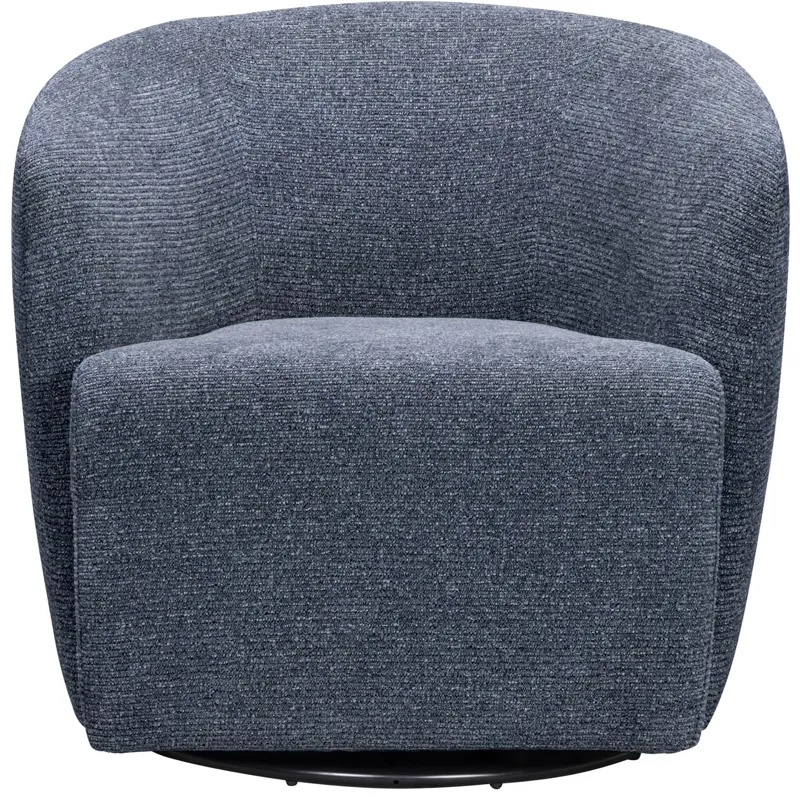 Mingle Thatch Blue Swivel Glider Accent Chair