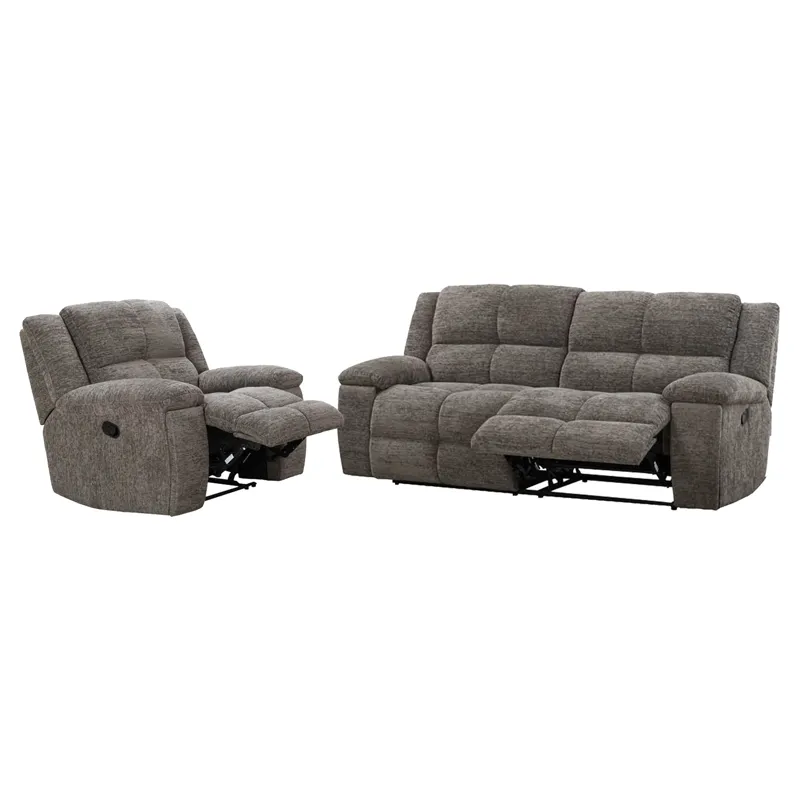 Buster Cabot Stone Manual Reclining Sofa and Recliner