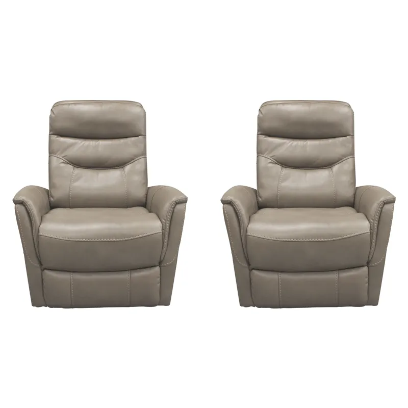 Gemini Linen Swivel Glider Recliner Two Pack