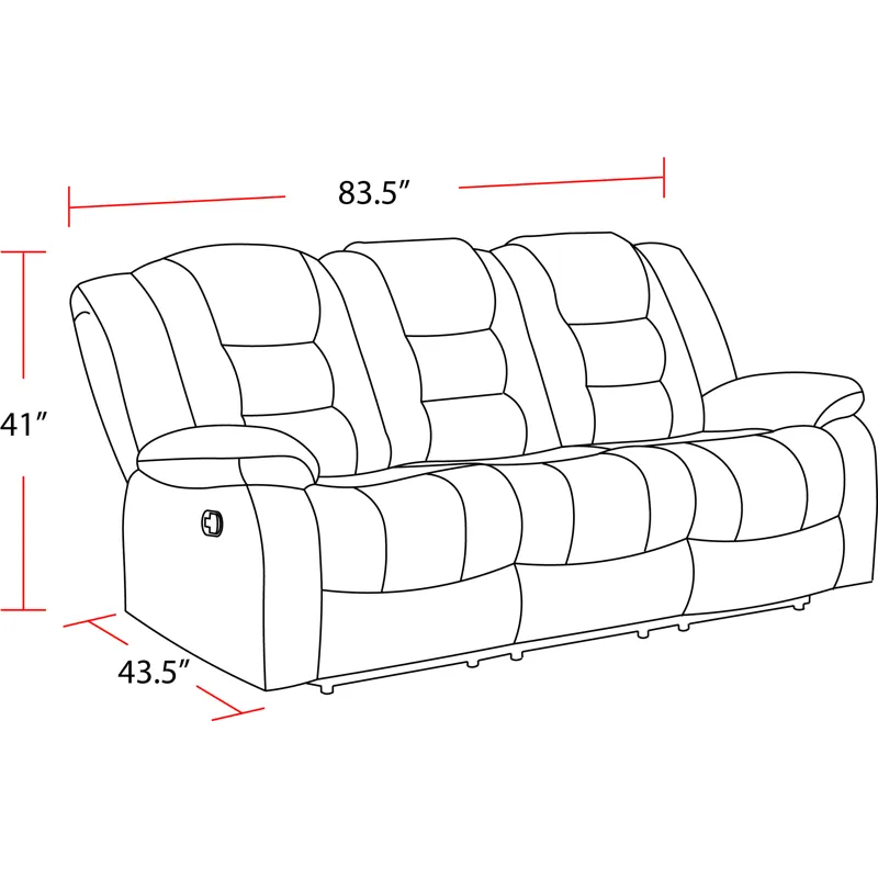 Bolton Misty Storm Manual Reclining Sofa Loveseat and Recliner