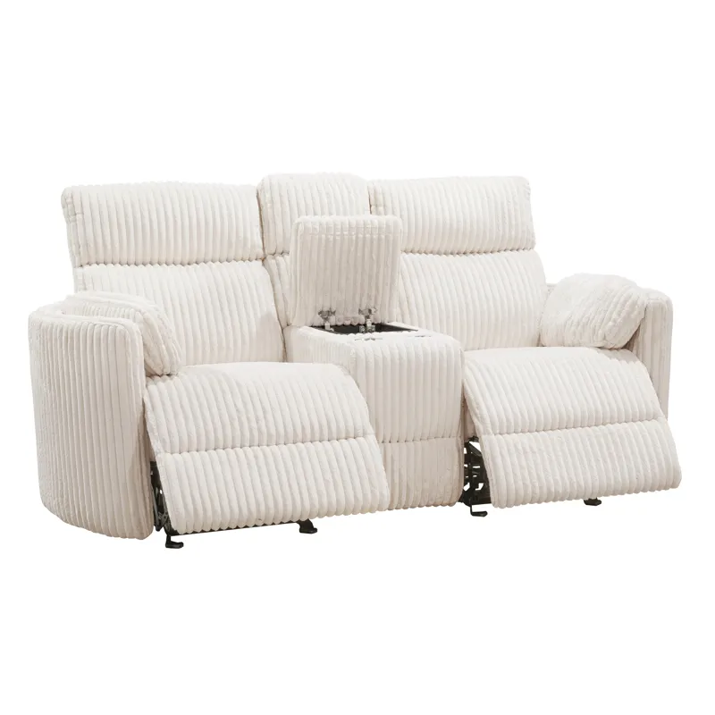 Radius Mega Ivory Power Reclining Sofa Loveseat and Recliner