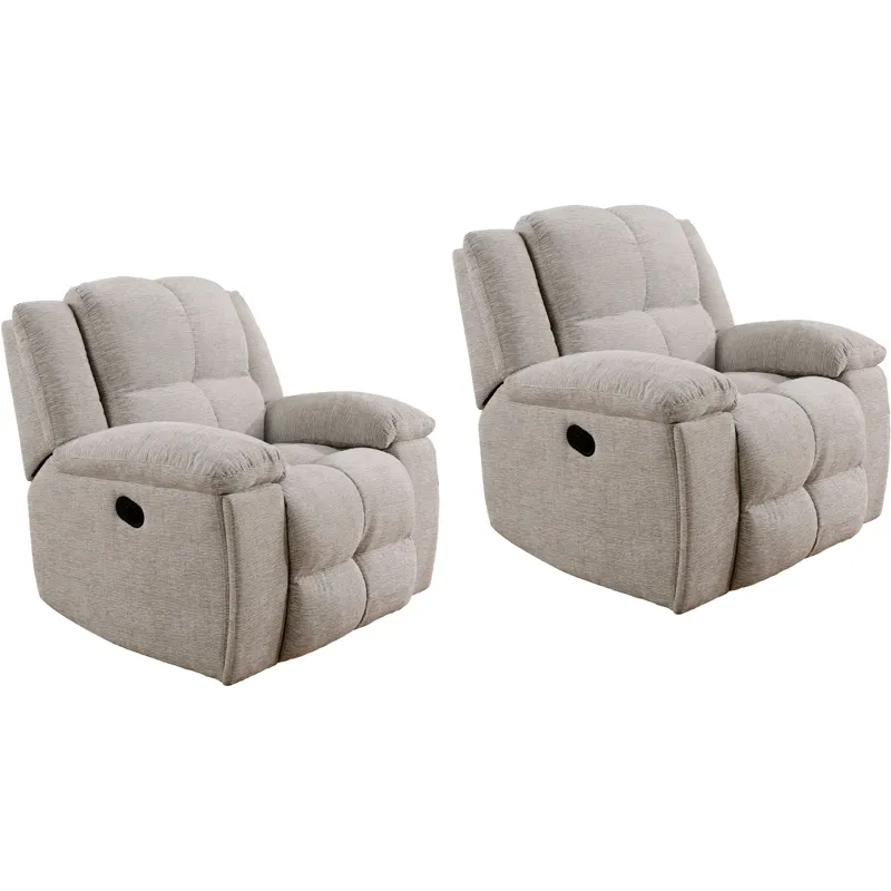Buster Opal Taupe Recliner Two Pack