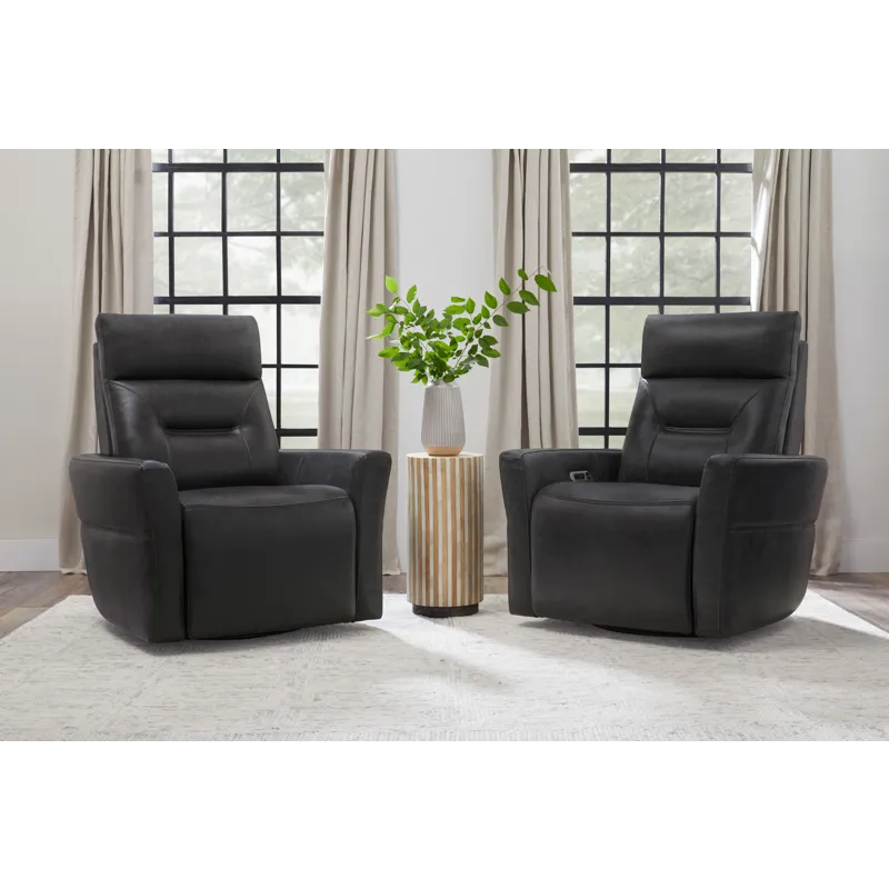 Remmington Vintage Slate Power Swivel Glider Recliner P2 Two Pack