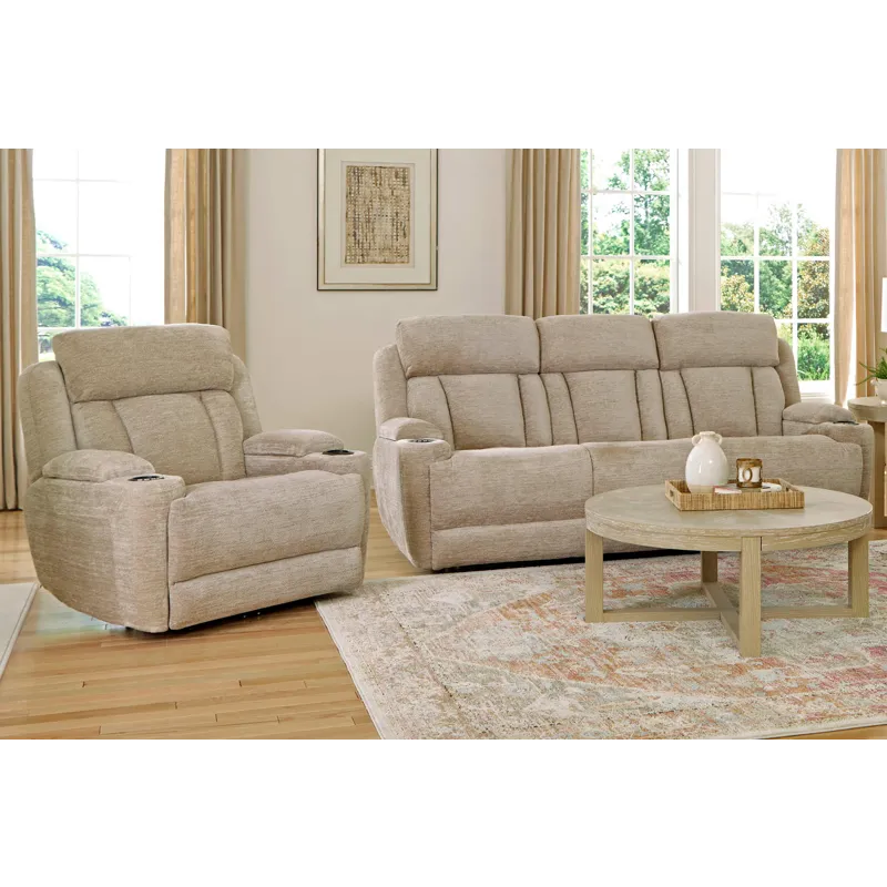 Dalton Lucky Fawn Power Reclining Sofa and Recliner
