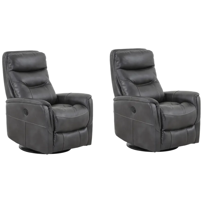 Gemini Flint Power Swivel Glider Recliner Two Pack