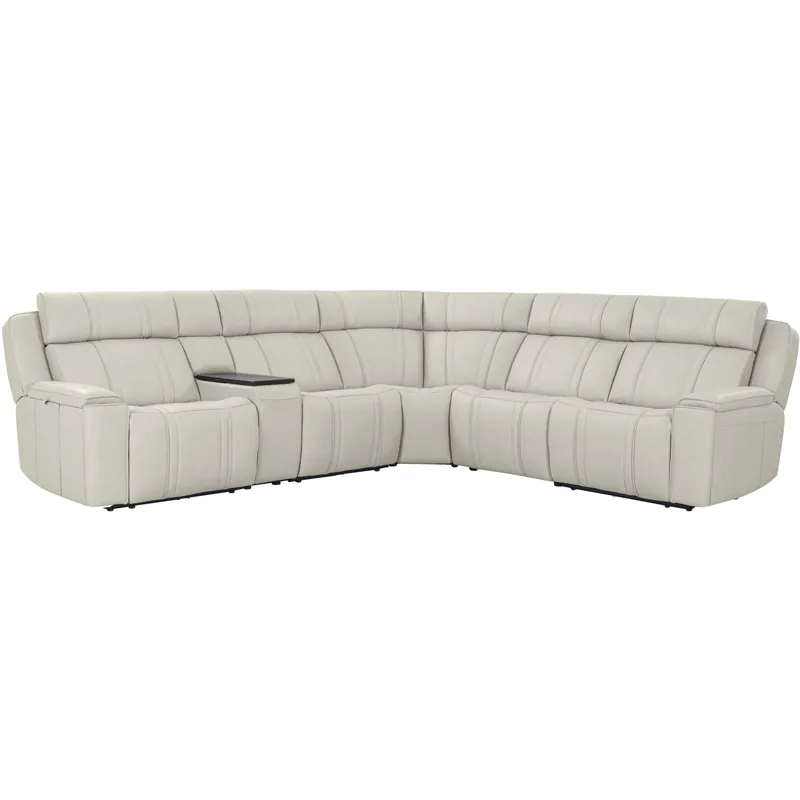 Sausalito Platinum Envy 6 Piece Modular Zero Gravity Power Reclining Sectional with Power Adjustable Headrests