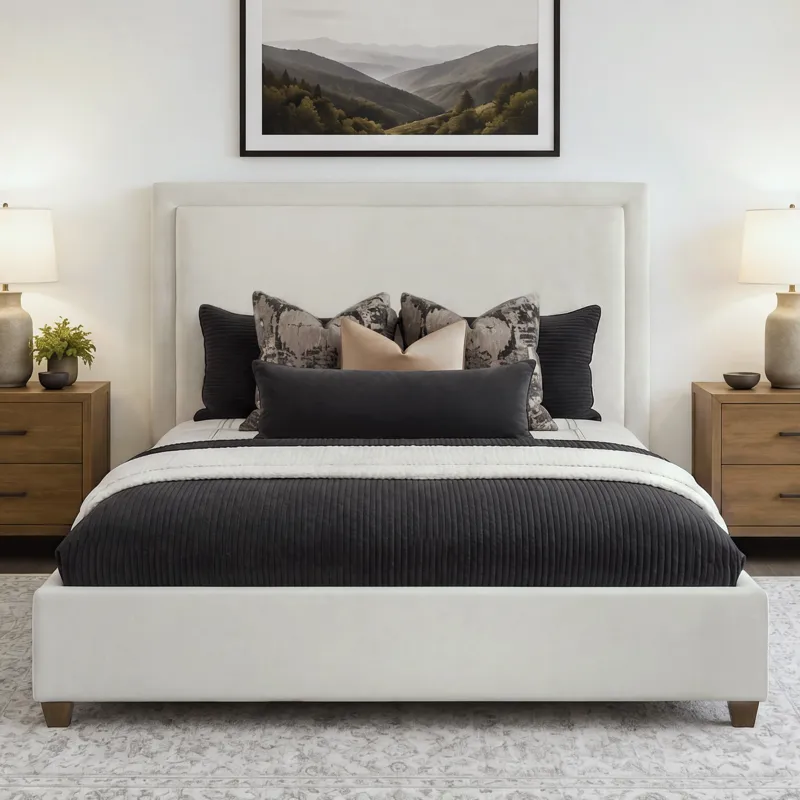 Kimberly Mystical Linen King Bed 6/6
