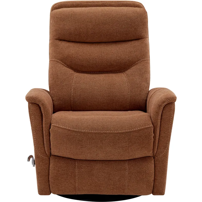 Gemini Snazzy Terracotta Manual Swivel Glider Recliner Two Pack