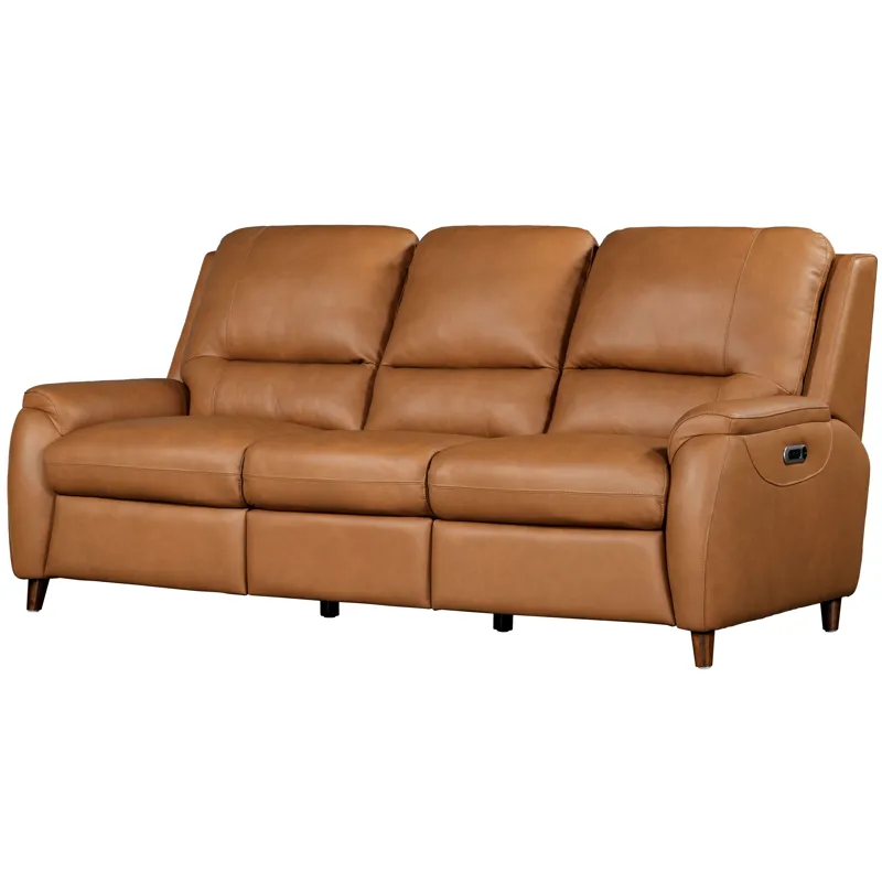 Austin Caramel Cream Power Reclining Sofa and Loveseat
