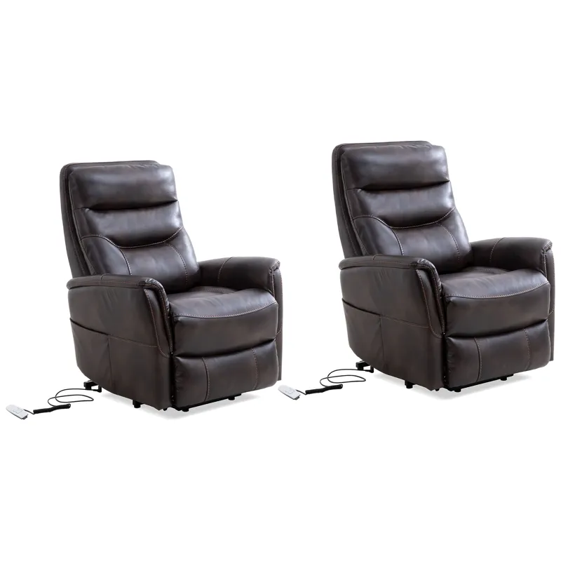 Gemini Truffle Power Lift Recliner with Articulating Headrest Two Pack