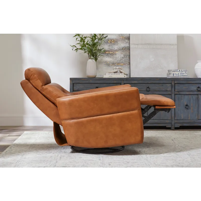 Remmington Vintage Caramel Power Swivel Glider Recliner P2 Two Pack