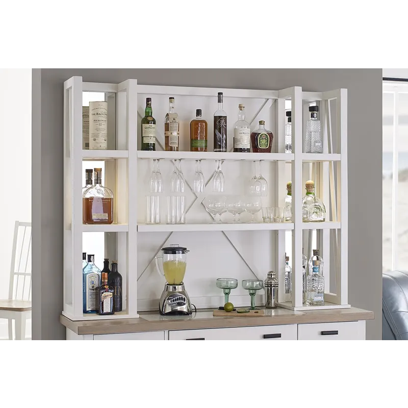 Americana Modern Dining 64 Inch Bar Open Hutch