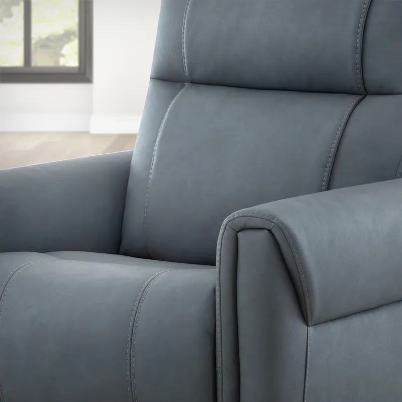 Conrad Blue Dusk Power High Leg Recliner P2