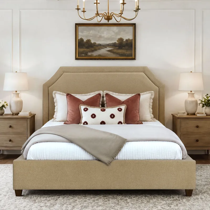 Gwen Mellow Teak King Bed 6/6