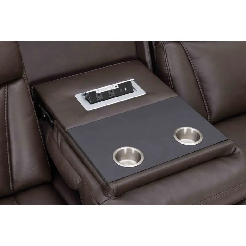 Maveric Bette Coffee Zero Gravity Power Reclining Sofa and 2 Recliners