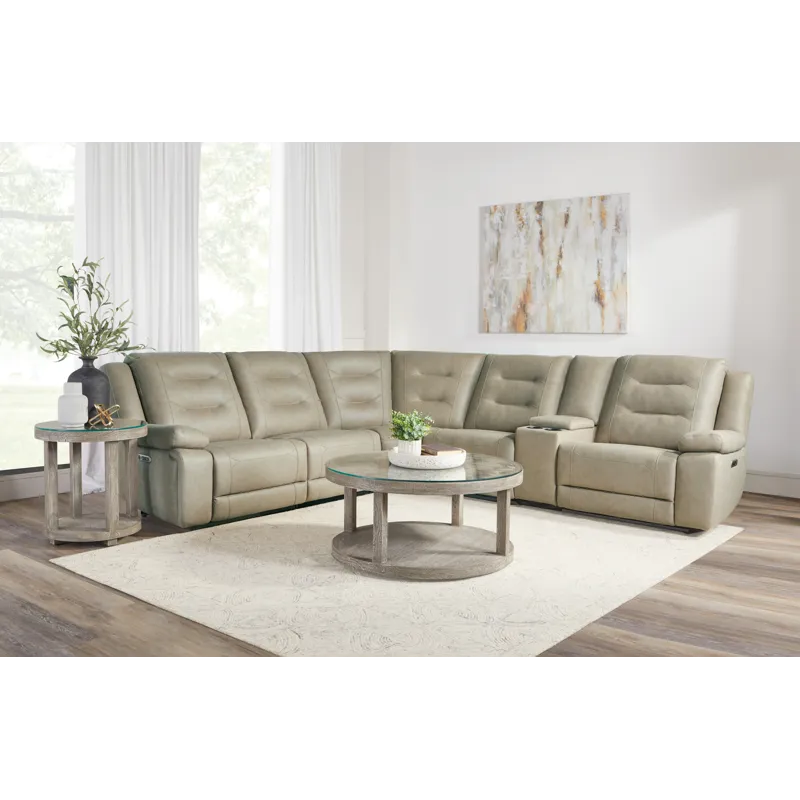 Caldwell Tahoe Fog 6 Piece Modular Power Reclining Sectional with Power Adjustable Headrests