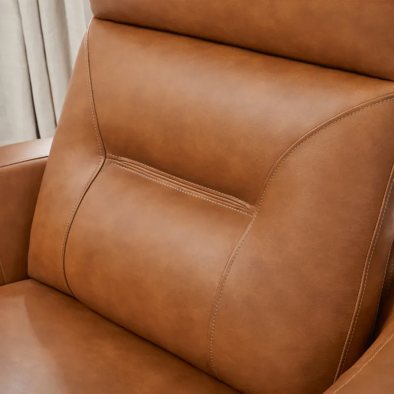 Remmington Vintage Caramel Power Swivel Glider Recliner P2 Two Pack