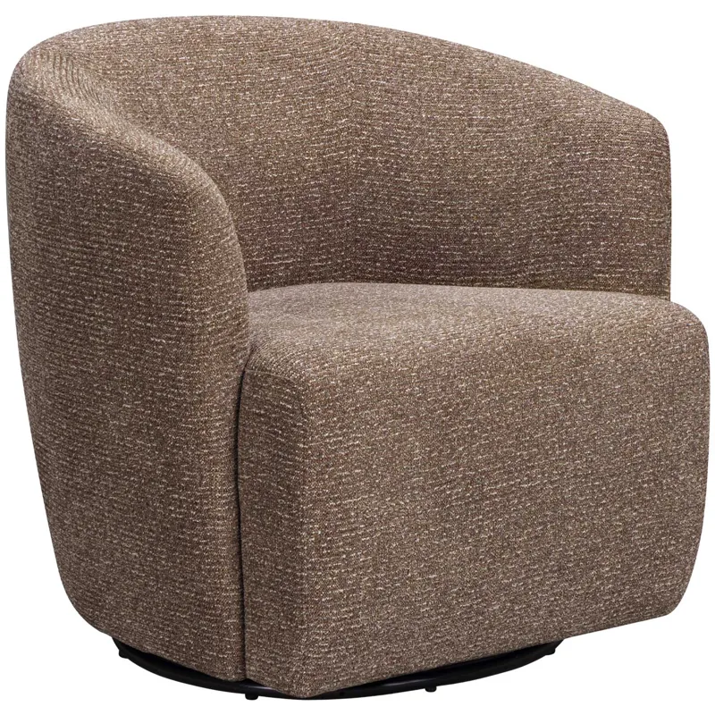 Mingle Thatch Brown Swivel Glider Accent Chair Two Pack