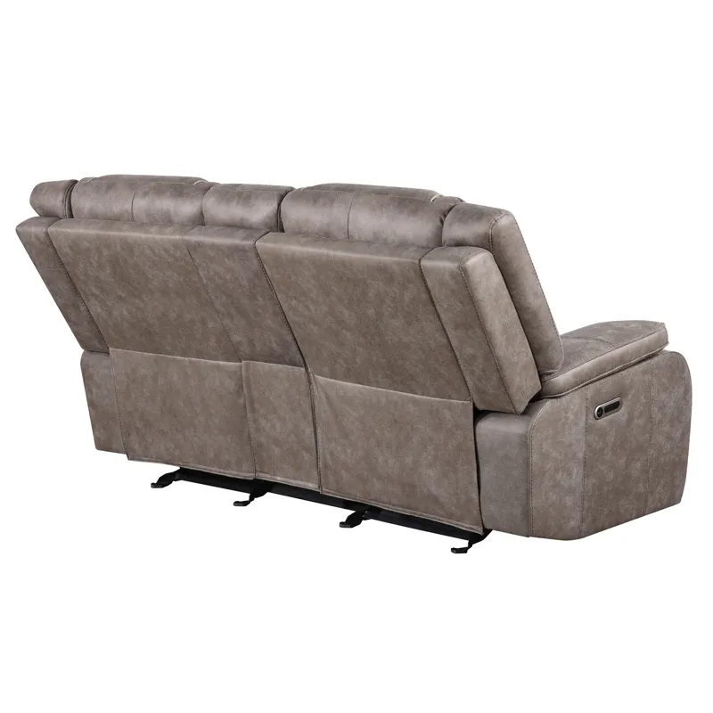 Blake Desert Taupe Manual Reclining Sofa and Loveseat
