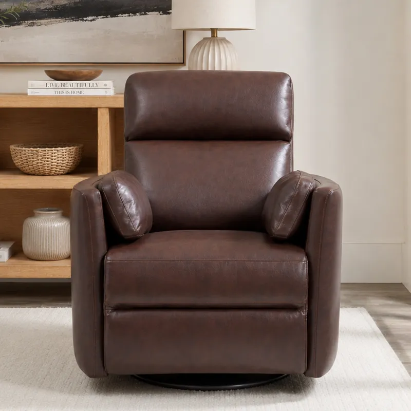 Radius Hickory Brown Manual Swivel Glider Recliner Two Pack