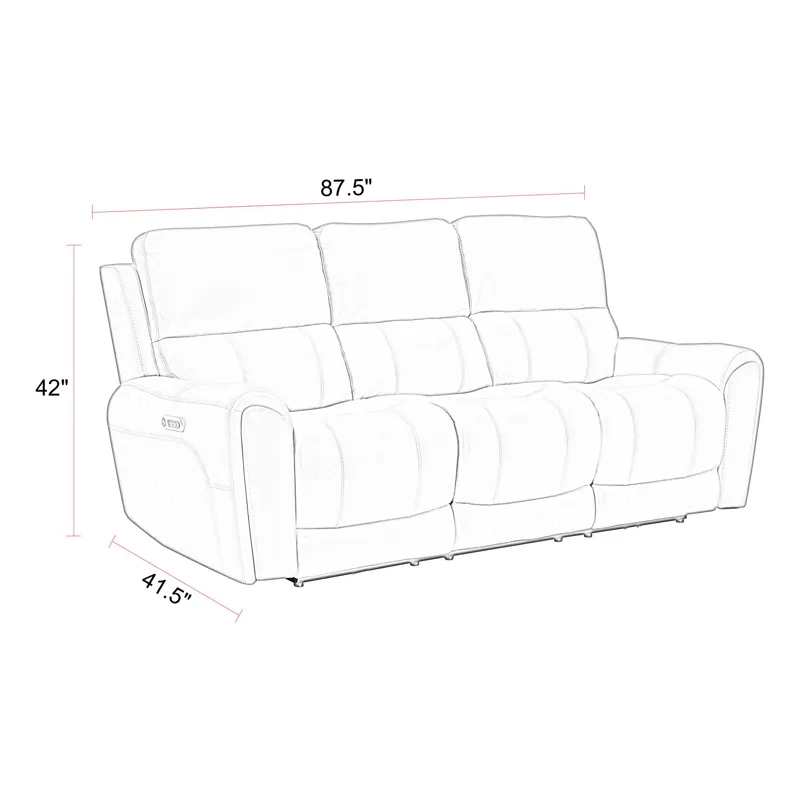 Hancock Apple Cider Zero Gravity Power Reclining Sofa and 2 Recliners