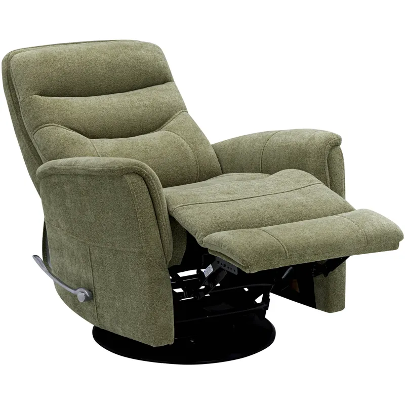 Gemini Snazzy Olive Manual Swivel Glider Recliner Two Pack