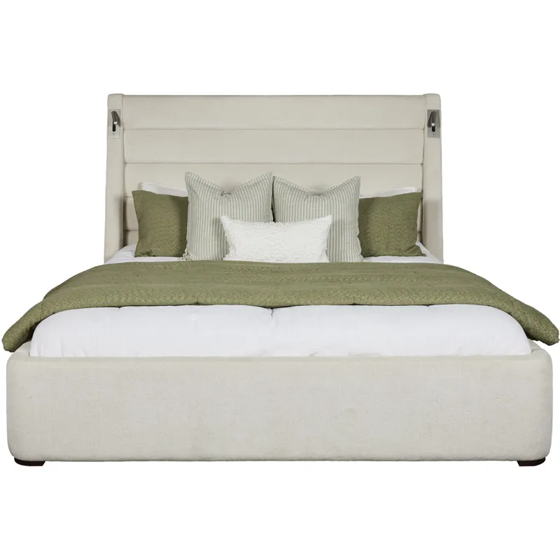 Giorgio Dreamy Linen Queen Bed with Speakers