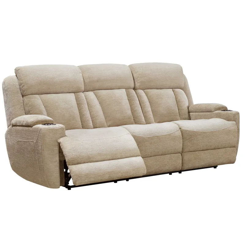 Dalton Lucky Fawn Power Reclining Sofa and Loveseat