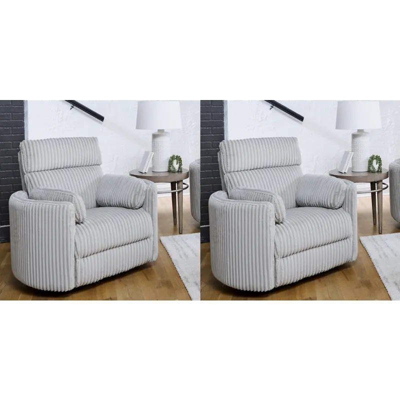 Radius Mega Grey Power Swivel Glider Recliner Two Pack