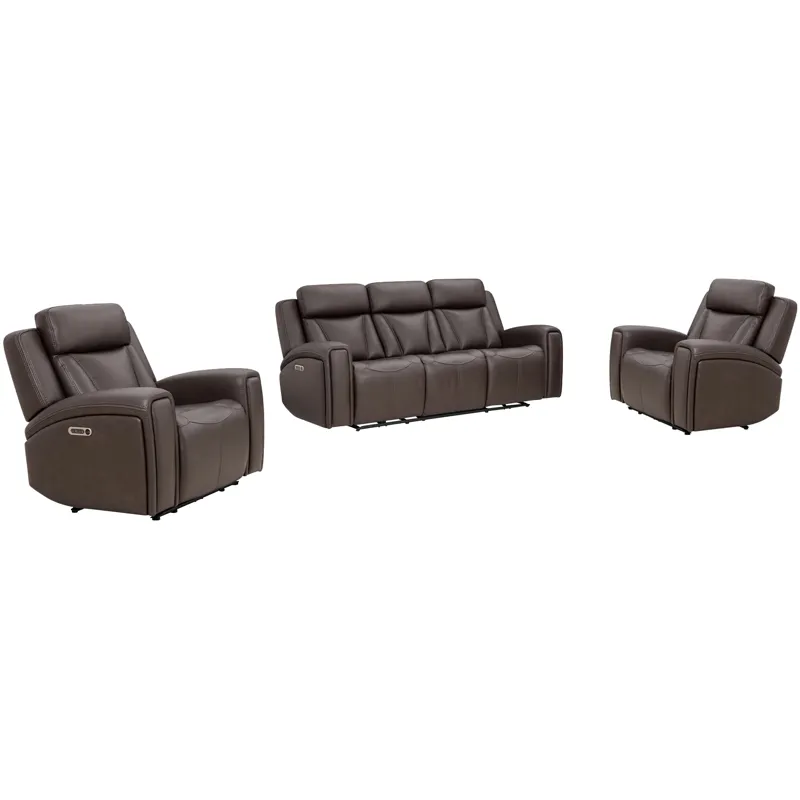 Maveric Bette Coffee Zero Gravity Power Reclining Sofa and 2 Recliners