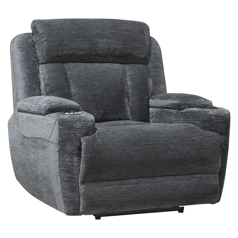 Dalton Lucky Charcoal Power Reclining Sofa Loveseat and Recliner