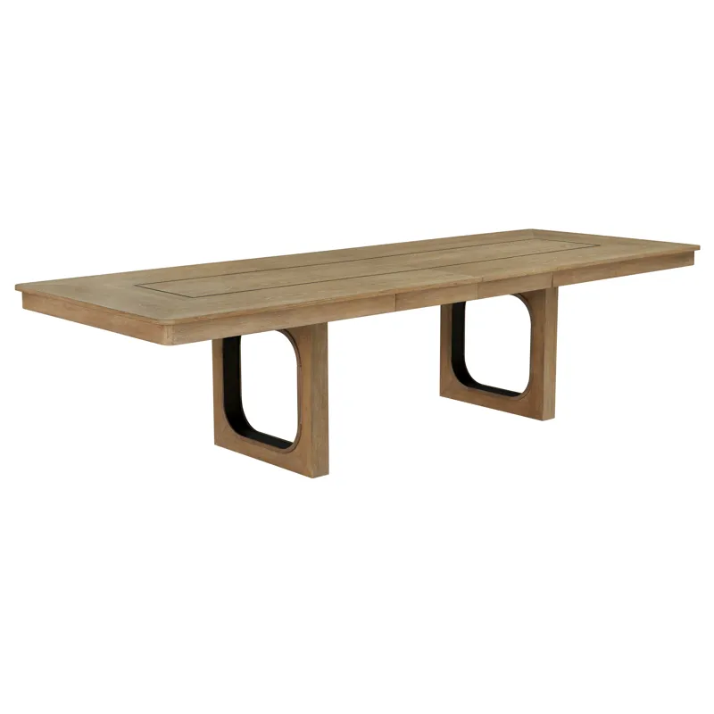 Escape Dining 84 Inch Rectangular Table with 8 Caster Chairs