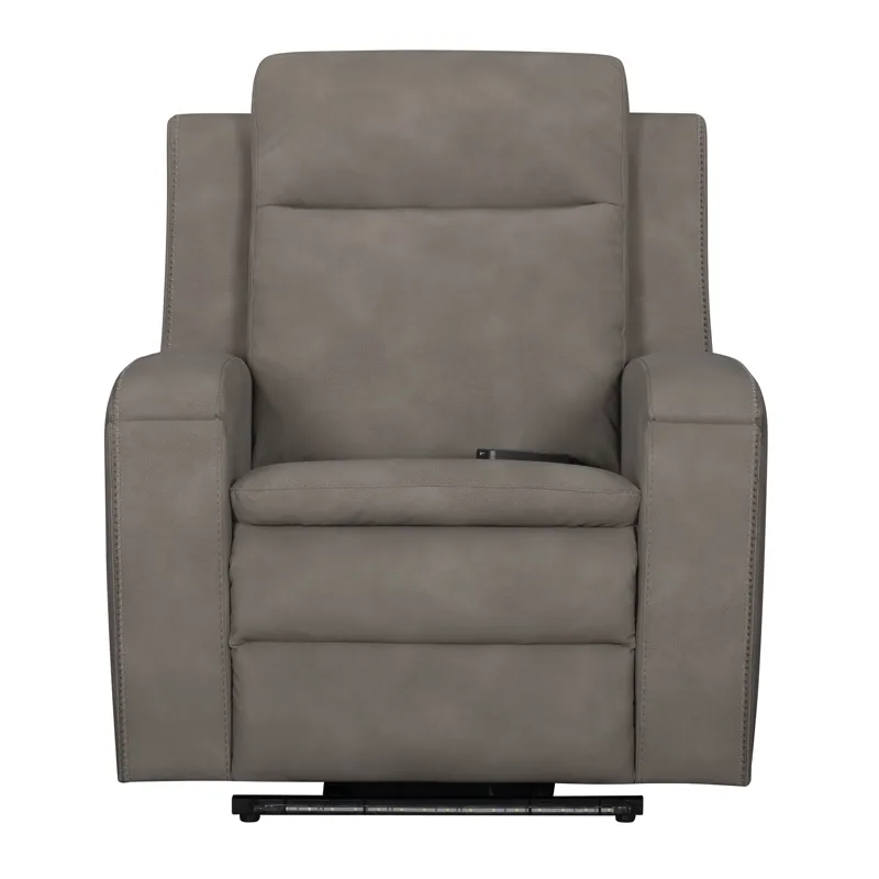 Armstrong Buffy Taupe Power Recliner with Heat Massage and Auto-Glide Two Pack