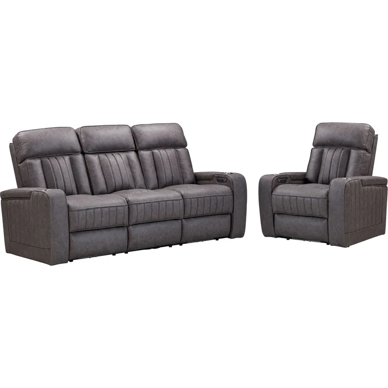 Equinox Mercury Power Reclining Sofa and Recliner