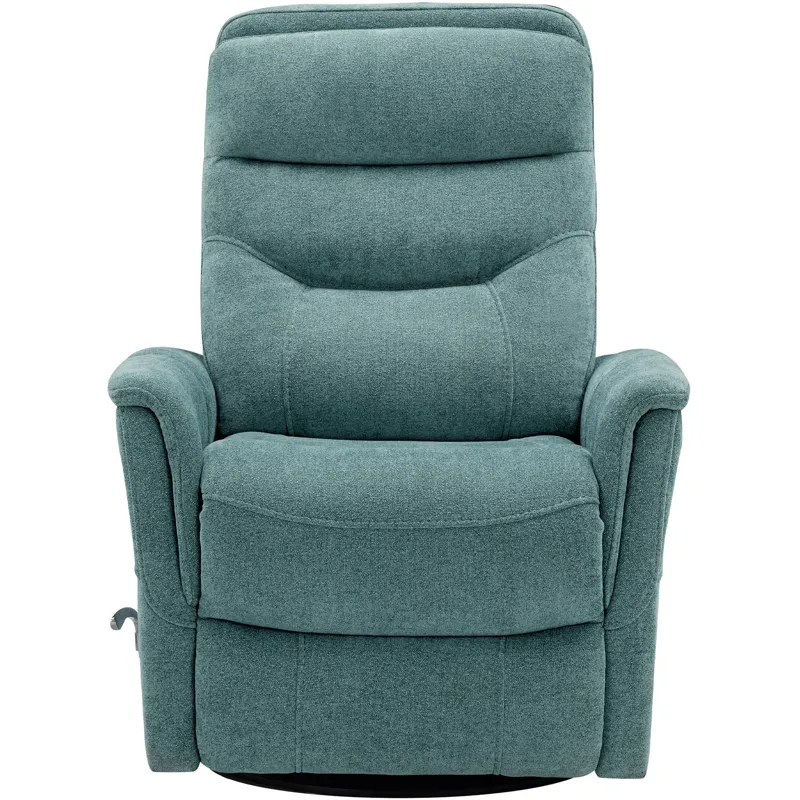 Gemini Snazzy Blue Manual Swivel Glider Recliner Two Pack