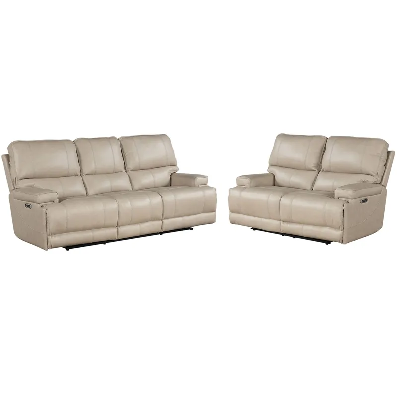 Whitman Verona Linen - Powered By Freemotion Power Reclining Sofa and Loveseat