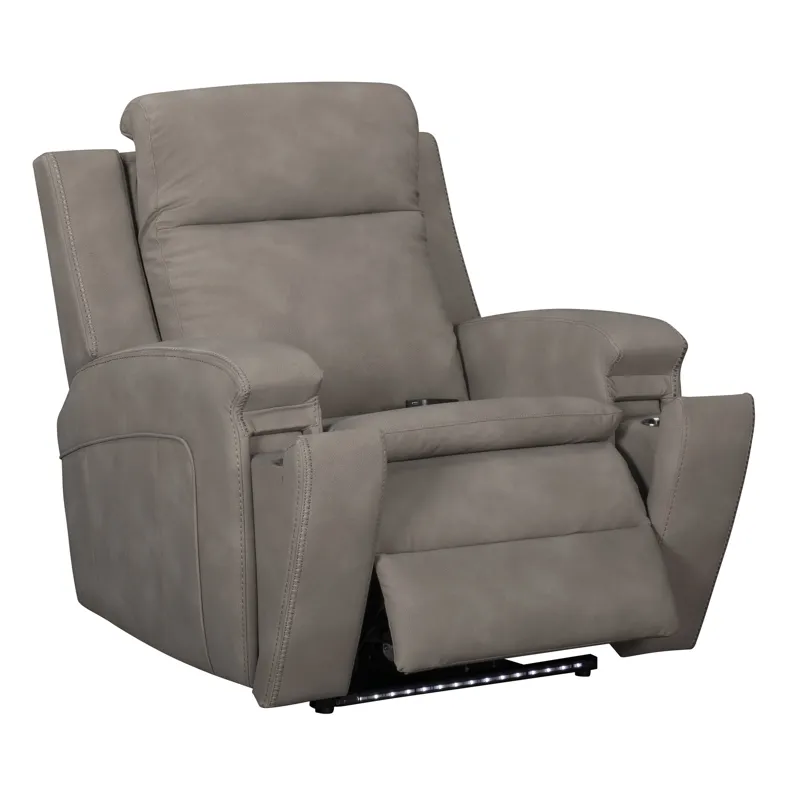 Armstrong Buffy Taupe Power Recliner with Heat Massage and Auto-Glide Two Pack