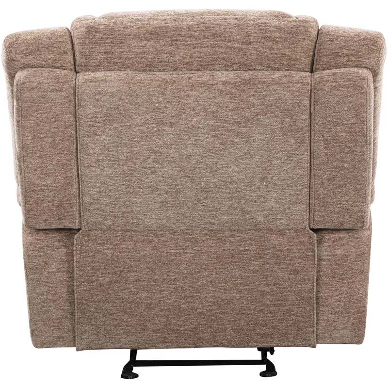 Bruno Plush Tobacco Manual Glider Recliner Two Pack