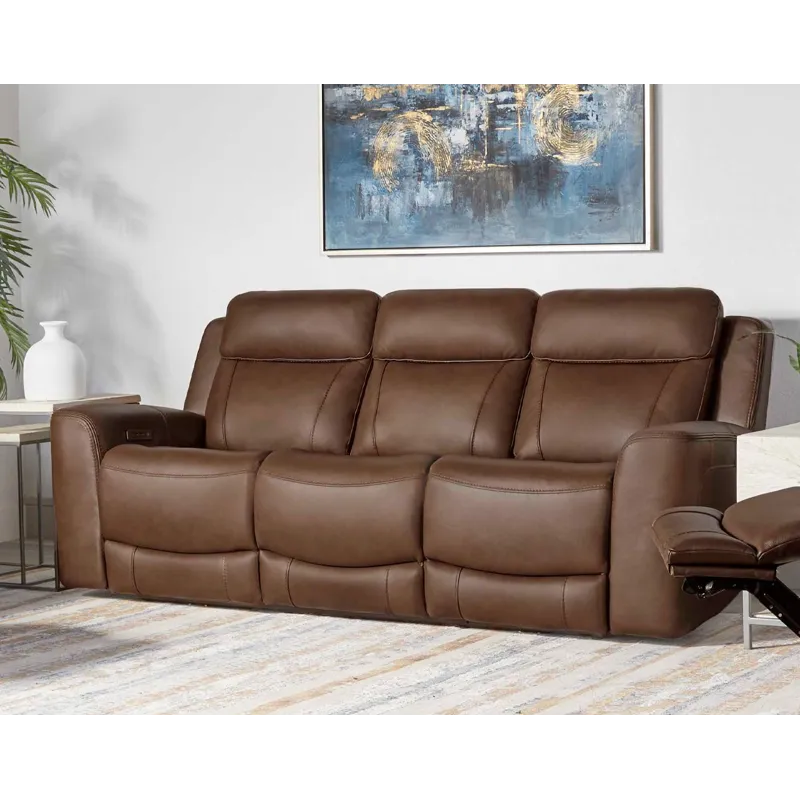 Calgary Autumn Umber Power Reclining Sofa and Loveseat