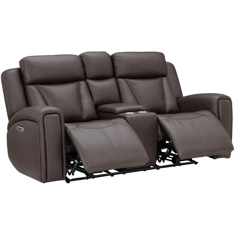 Maveric Bette Coffee Power Zero Gravity Console Loveseat P3